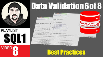 Oracle Data Validation Best Practices
