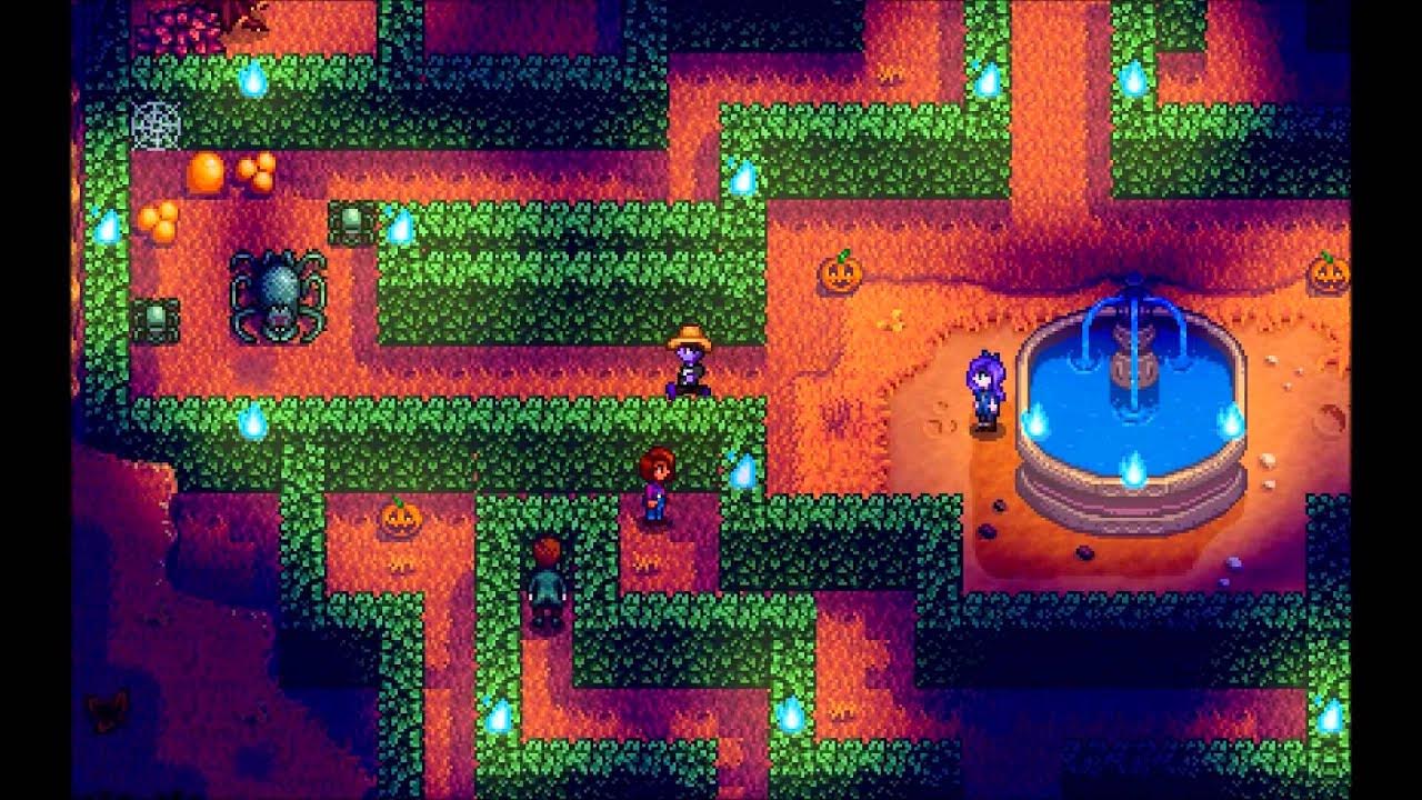 Spirit's Eve Pumpkin Maze Solution Stardew valley YouTube