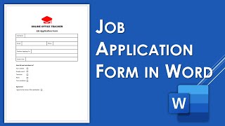 How to Create a Simple Job Application Form in Word