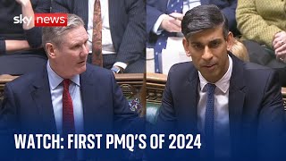 Rishi Sunak faces Sir Keir Starmer in first PMQ's of 2024