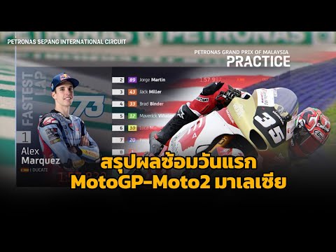 [MotoGP Sepang] สรุปผลซ้อมวันแรก MotoGP-Moto2 Moto3 มาเลเซีย "ก้อง-สมเกียรติ" หืดจับ มาร์เกซ จ่าฝูง