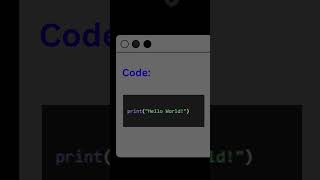 Information Python for Beginners  | Print Hello World! 💻 #Shorts News