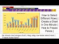 Ek minute me banaye chart | Alag alag row kaise select kare | Freeze kaise kare? Excel Tutorial
