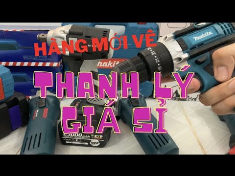 Video THANH LÝ máy cắt mài khoan pin BOSCH HITACHI MAKITA rẻ... - youtube