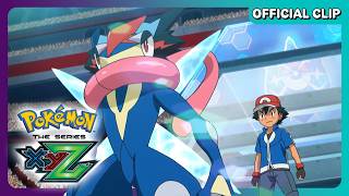 ash greninja vs mega sceptile pokemon series xyz official