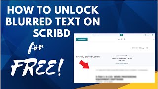 How to unlock blurred texts on Scribd for FREE! Just follow this 4 Easy Steps #howto #easywaytolearn