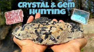 We Found Rose Quartz, Aquamarine Beryl and Black Tourmaline Crystals at the Hogg Mine in Georgia!