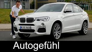 BMW X4 M40i FULL REVIEW test driven 360 hp Autobahn performance 2017 new neu