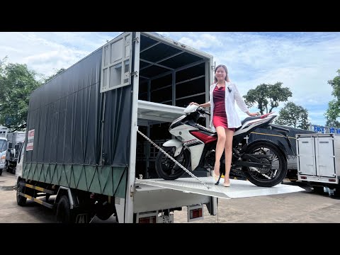 Video Em Sương lần đầu mua xe chuyên dùng chở mô tô , xe máy... - youtube
