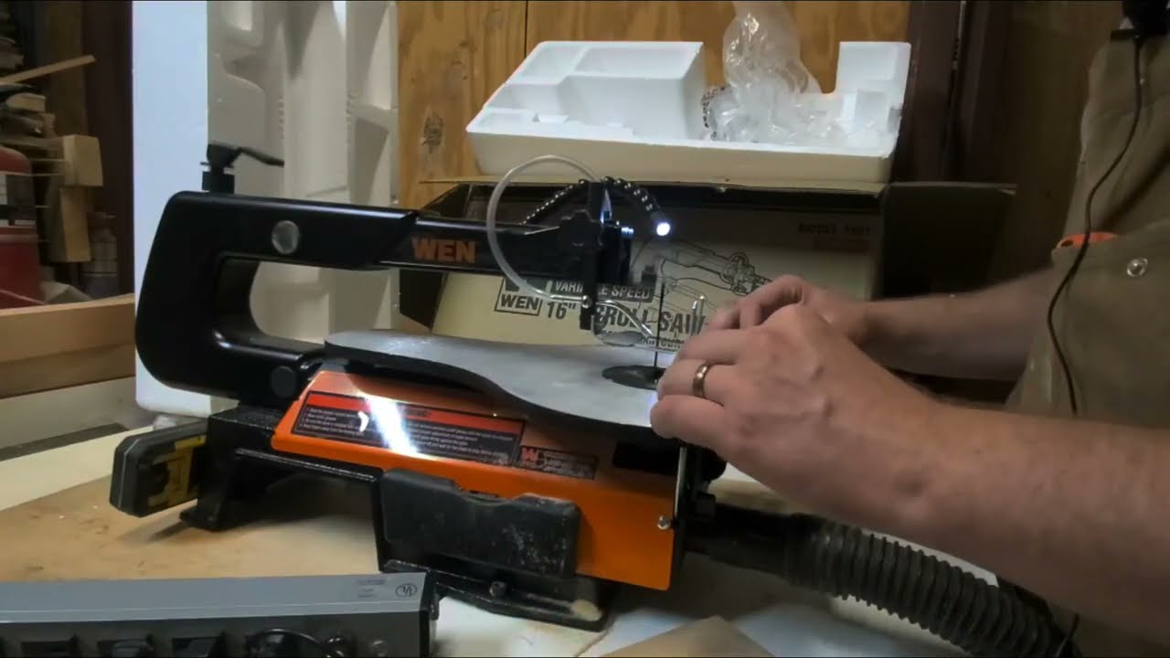 wen 3921 scroll saw unboxing and review