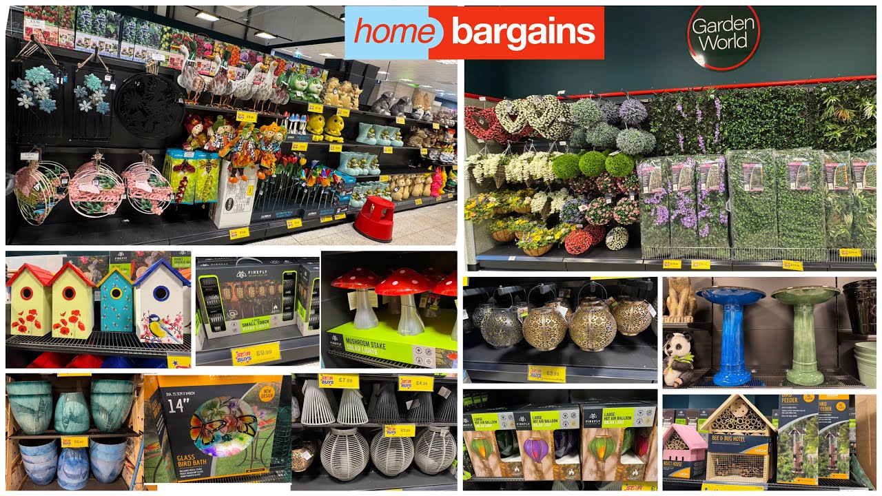 ♦️HOME BARGAINS♦️HUGE NEW COLLECTION OF GARDEN DECOR, GARDENING TOOLS, PLANTS, VASES♦️FEBRUARY 2026🔹