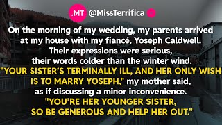 On the morning of my wedding, my parents arrived at my house with my fiancé, Yoseph Caldwell...