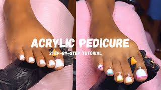 HOW TO: ACRYLIC PEDICURE WITHOUT FORMS