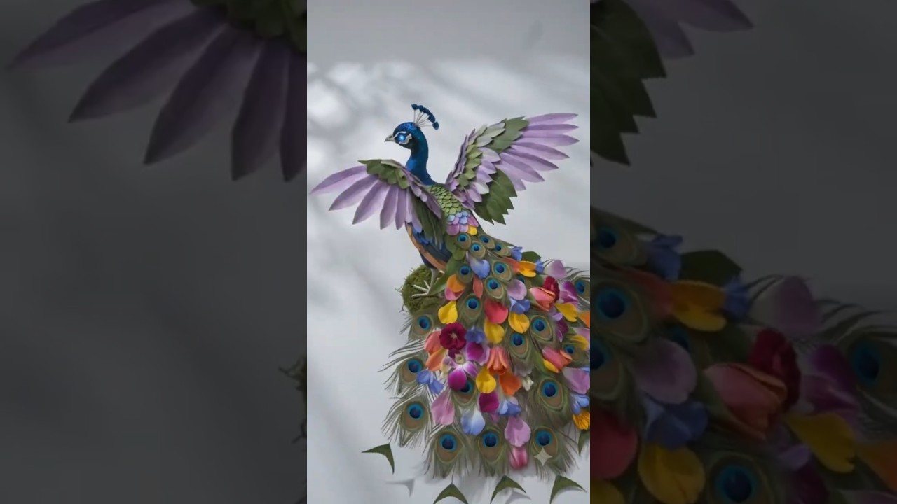 Квітковий павич ОЖИВАЄ! 🦚 Floral Peacock Comes to Life! 🌸 25  30 #mushroom  legends