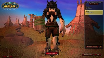 Warcraft Classic Tauren Intro Video