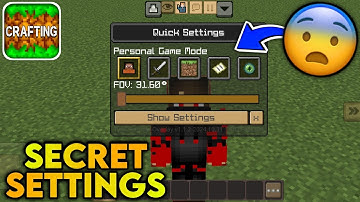 Secret Settings 🤯 Of Crafting And Building You Don