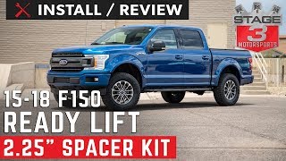 20152020 Ford F150 ReadyLift 2.25' Front Strut Extension Leveling Kit Install and Review