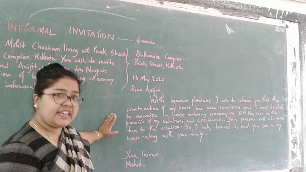 INFORMAL INVITATION. CBSE ENGLISH CORE XII. - YouTube