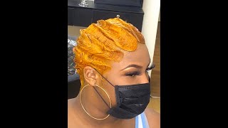 Easy How to finger waves and color ( Medium to short hair) 3D waves Comb Method Classy Finger Waves Mold N Go Short Hair Tutorial