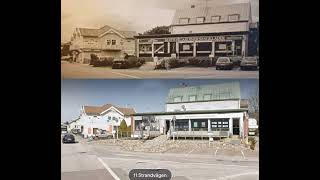 Då Och Nu Bank Och Posthus, Mattjänststrandvägenstenungsundår Ca 1980-85Foto Okändnya F