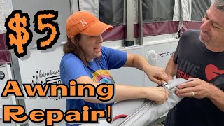 $5 Awning Bag Repair!? DIY Camper awning fix