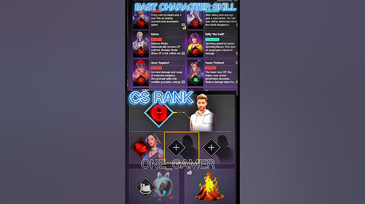 CS Rank Best Character Combination | Best Character Combination For Clash Squad Ranked ICS Rank Tips
