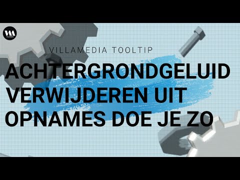 Video: Hoe verwijder ik achtergrondgeluid uit audio?