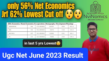 Very Low Cut Off Ugc Net Result Out ! All Categories Low 😳UGC Net Economics Result  #NviNomics