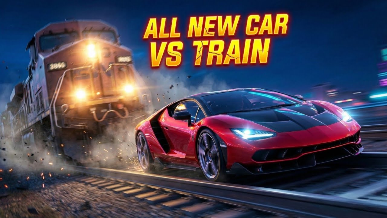🔴 ALL NEW CAR VS TRAIN INDIAN BIKE DRIVING 3D