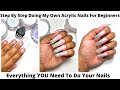 Simple - EASY Acrylic nails For Beginners - STEP BY STEP - Everything YOU Need To Do Your Nails