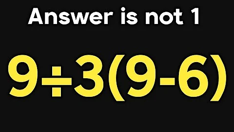9÷3(9-6) = ❓ / Simplify algebraic expression / PEMDAS rules maths question