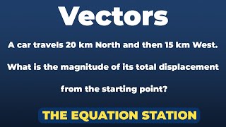 Magnitude of Displacement from Two Perpendicular Trips (Car Journey) | Physics Practice Problem
