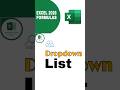 Drop-down List🖥 #excelformulas #excel #msexceltricks