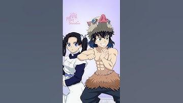 FIGHT ME Pretty Boy!😤💢 Inosuke x Aoi #KimetsuNoYaiba #DemonSlayer #animationmeme