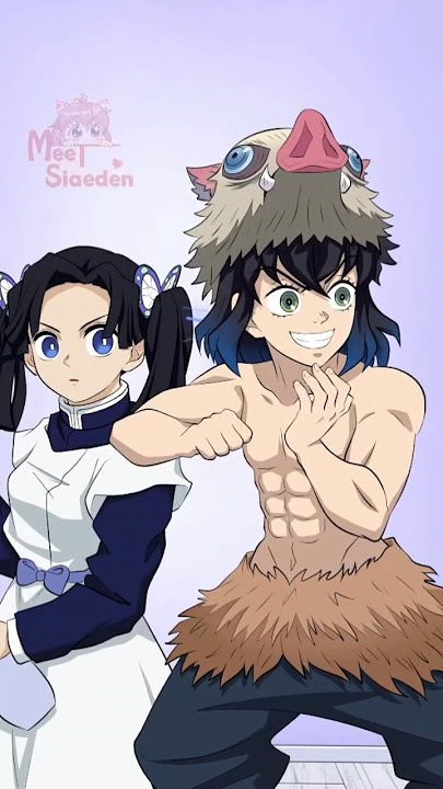 FIGHT ME Pretty Boy!😤💢 Inosuke x Aoi #KimetsuNoYaiba #DemonSlayer #animationmeme