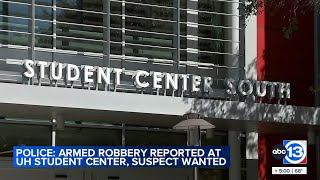 Suspect wanted for armed robbery at credit union office inside UH student center, police say