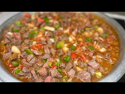 لو باقي عندك لحمه قطعيها مكعبات وإعملي الوصفه دي بجد خطييييره