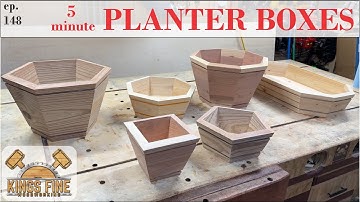 Spend $10 - Make $50!  Make Money Woodworking! 5 minute Planter Boxes - any number of sides!