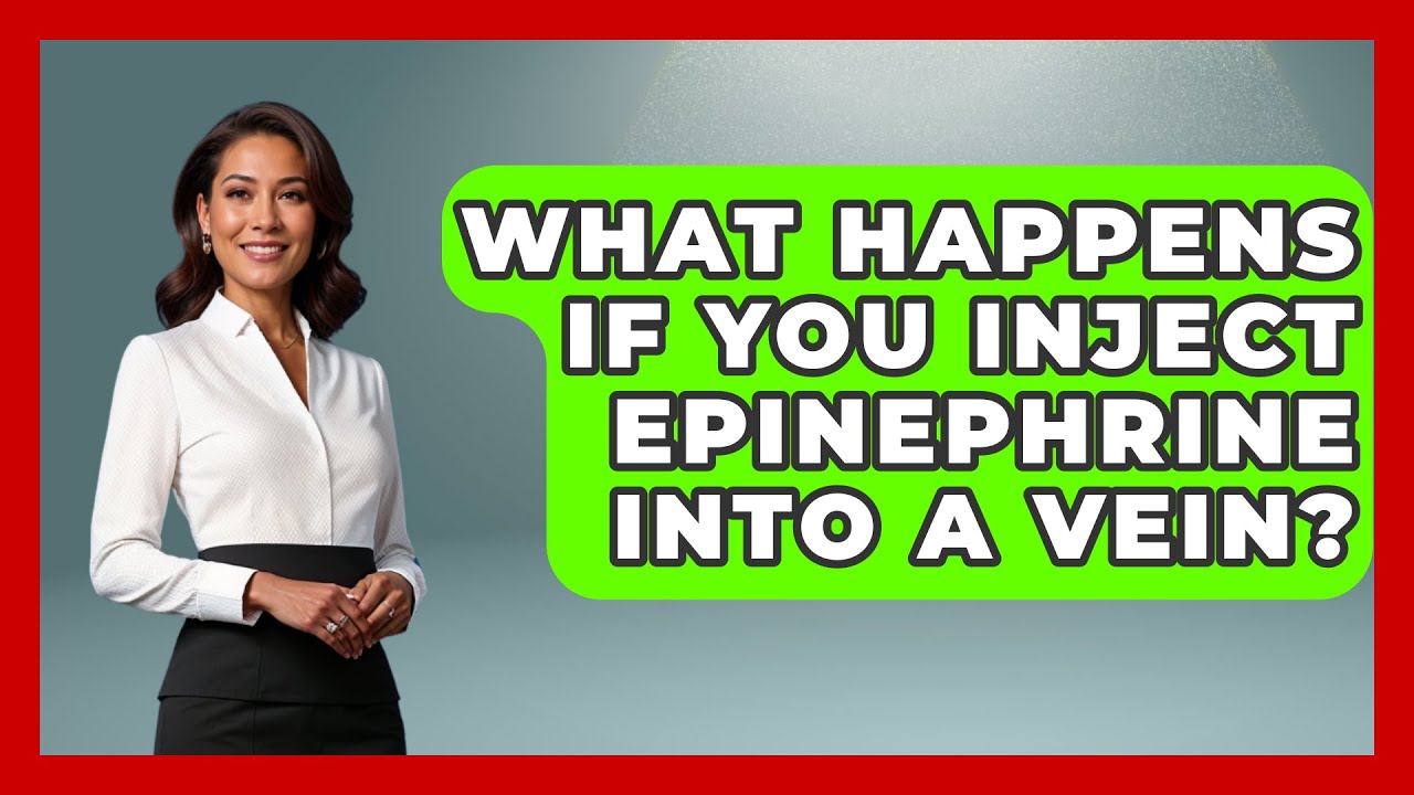 What Happens If You Inject Epinephrine Into A Vein? - First Response Medicine