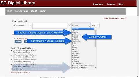 Locating Dissertations in the USC Digital Library