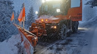 ❄Snow removal in the Austrian Alps #asmr #alps #unimog