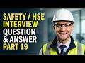 Safety Officer Interview Questions &amp; Answers PART 19 | Excavation &amp; Trenching Safety