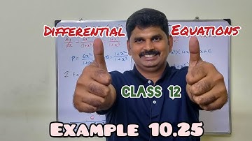 12th maths I Differential equations I example 10.25 I exclusive maths