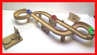 How to Make Amazing Mechanism for track from Cardboard for cars