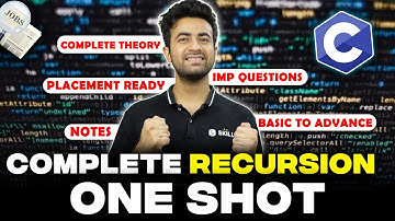 Recursion in One Shot | C Programming | Lecture 6 | Complete C Course