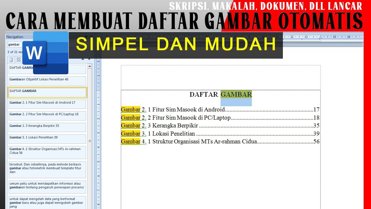 Cara Membuat Daftar Gambar Otomatis di Microsoft Word | Mudah & Cepat ...