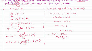 Velocity after some time if Force is Variable in Laws of Motion for JEE and NEET