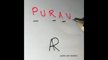 Purav Name Logo😎❤️#shorts#youtubeshorts