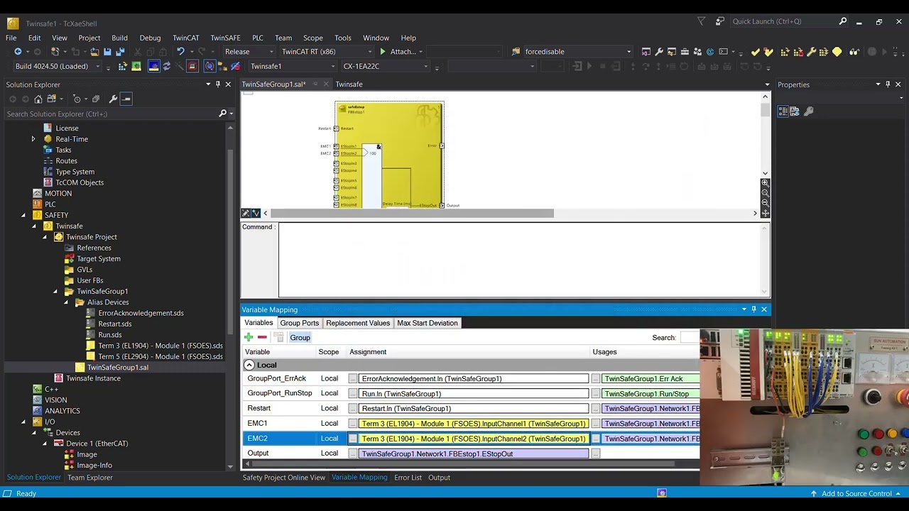 Twinsafe | Safety Estop | Beckhoff