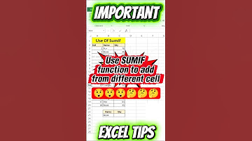 Use SumIf function instant trick | excel | excel tips #shortsfeed #shorts #trending #excel